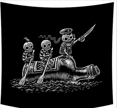Pirate Skulls Tapestry