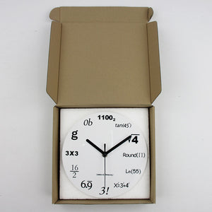 Mathematical formula wall clock