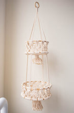 Load image into Gallery viewer, Hand-woven Cotton Rope Flower Pot Hanging Basket Kitchen Fruit Storage