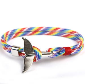 Handmade whale tail bracelet