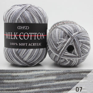 3-ply dyed milk cotton wool