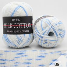 Load image into Gallery viewer, 3-ply dyed milk cotton wool