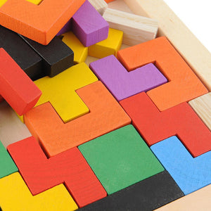Wooden Multi-Color  Tetris
