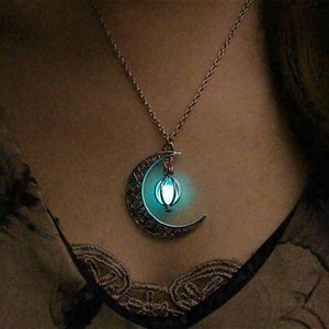 Crescent Moon Glow Necklace