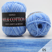 Load image into Gallery viewer, 3-ply dyed milk cotton wool