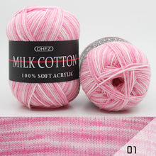 Load image into Gallery viewer, 3-ply dyed milk cotton wool