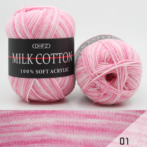 3-ply dyed milk cotton wool