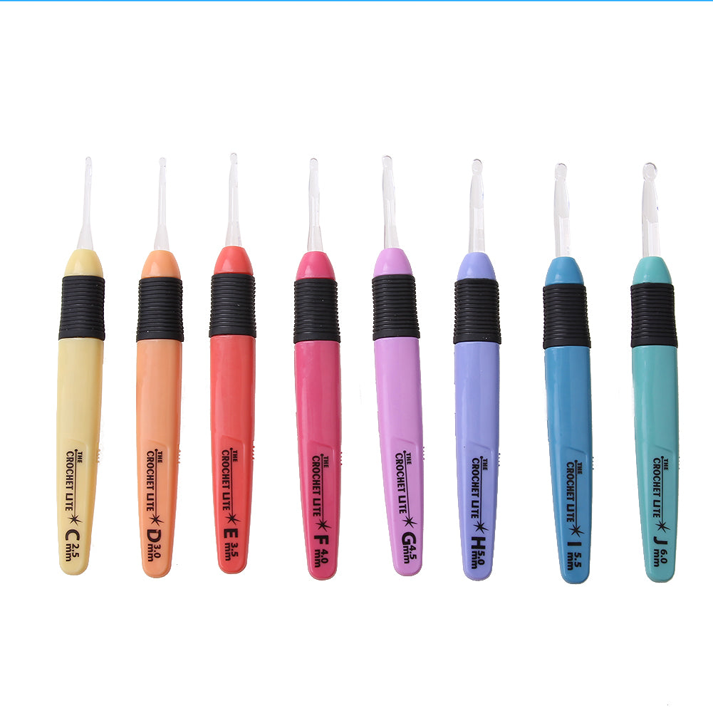 8pcs/set Crochet Hooks With/Without LED light