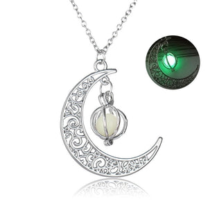 Crescent Moon Glow Necklace