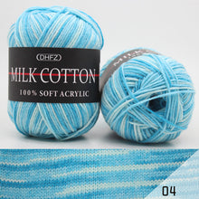 Load image into Gallery viewer, 3-ply dyed milk cotton wool