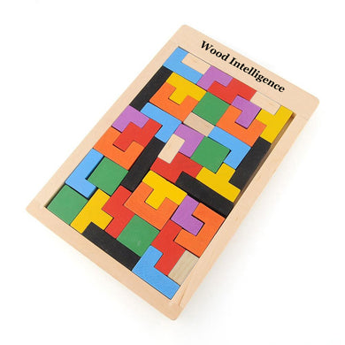 Wooden Multi-Color  Tetris