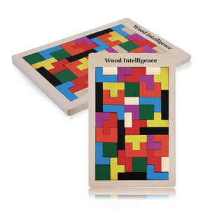 Wooden Multi-Color  Tetris