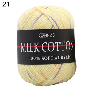 3-ply dyed milk cotton wool