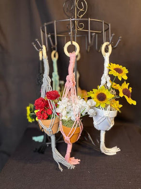 Handmade Macramé with Flower pots